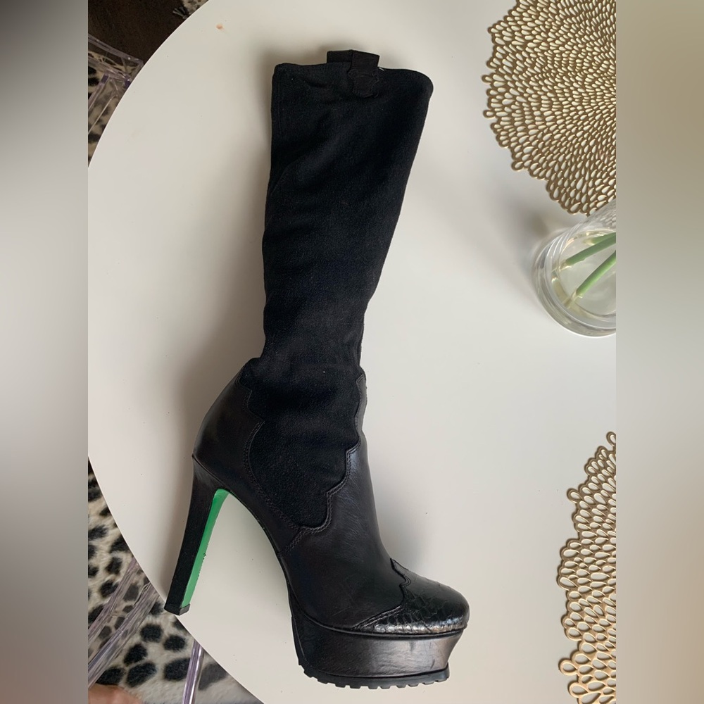 Elegant Black Heeled Boots